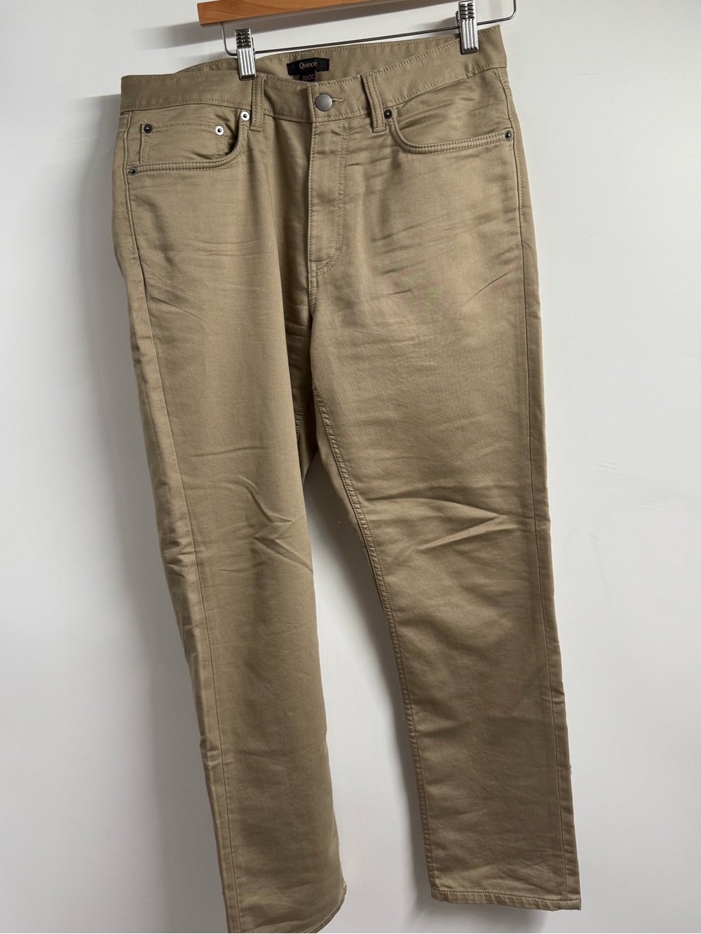 Quince Mens Pants 31x30 Straight Slim Casual Stretch Chino Office Minimalist